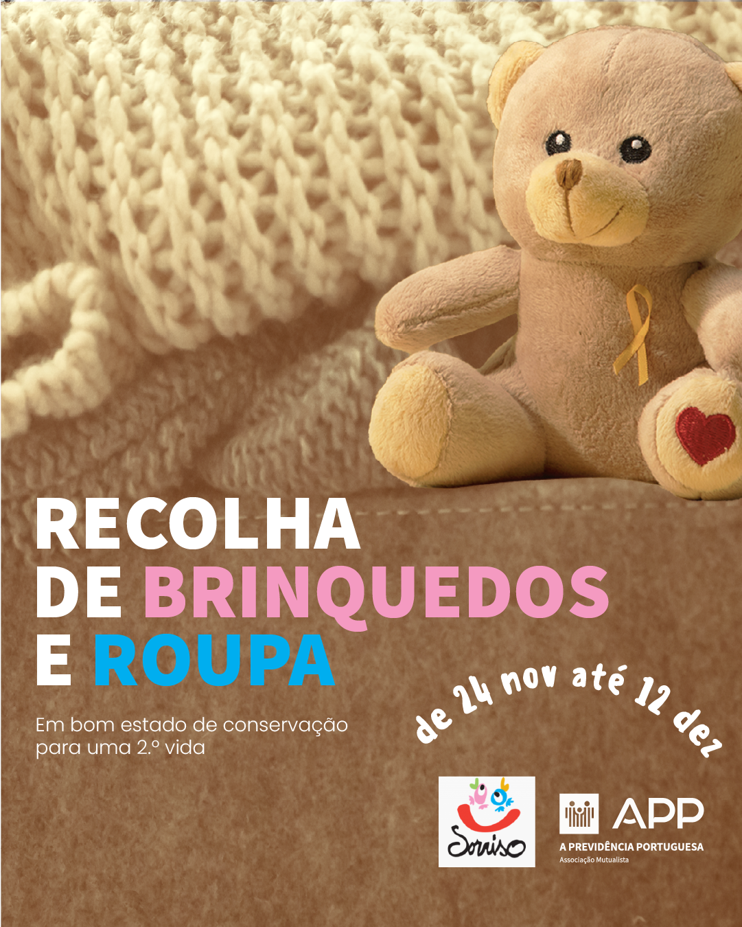 Recolha Solidária de Brinquedos e Roupa – 24 de novembro a 12 de dezembro