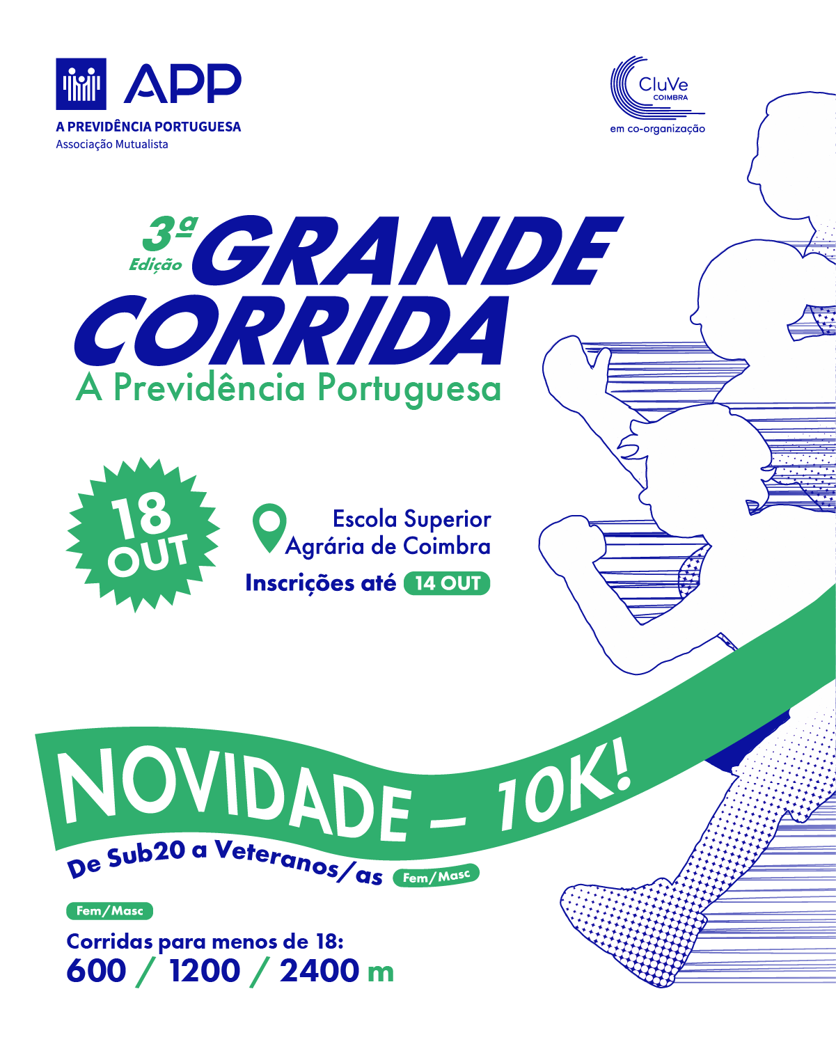 cartaz da 3ª edição da Grande Corrida Previdência a realizar no dia 18 de outubro de 2026
