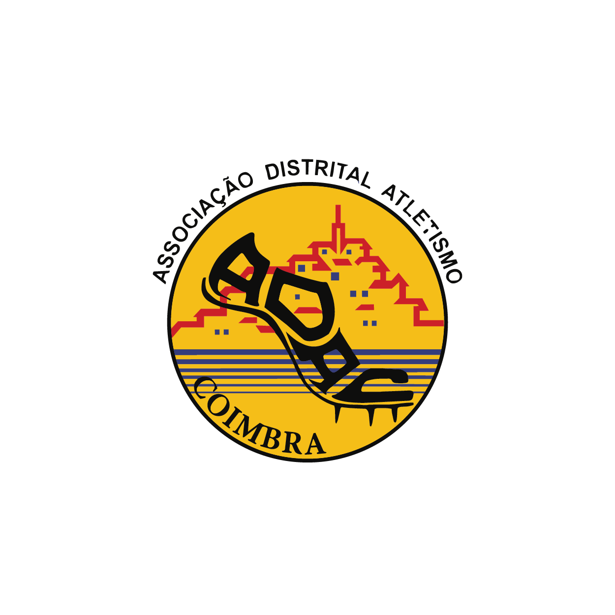 logótipo associação distrital de atletismo de coimbra