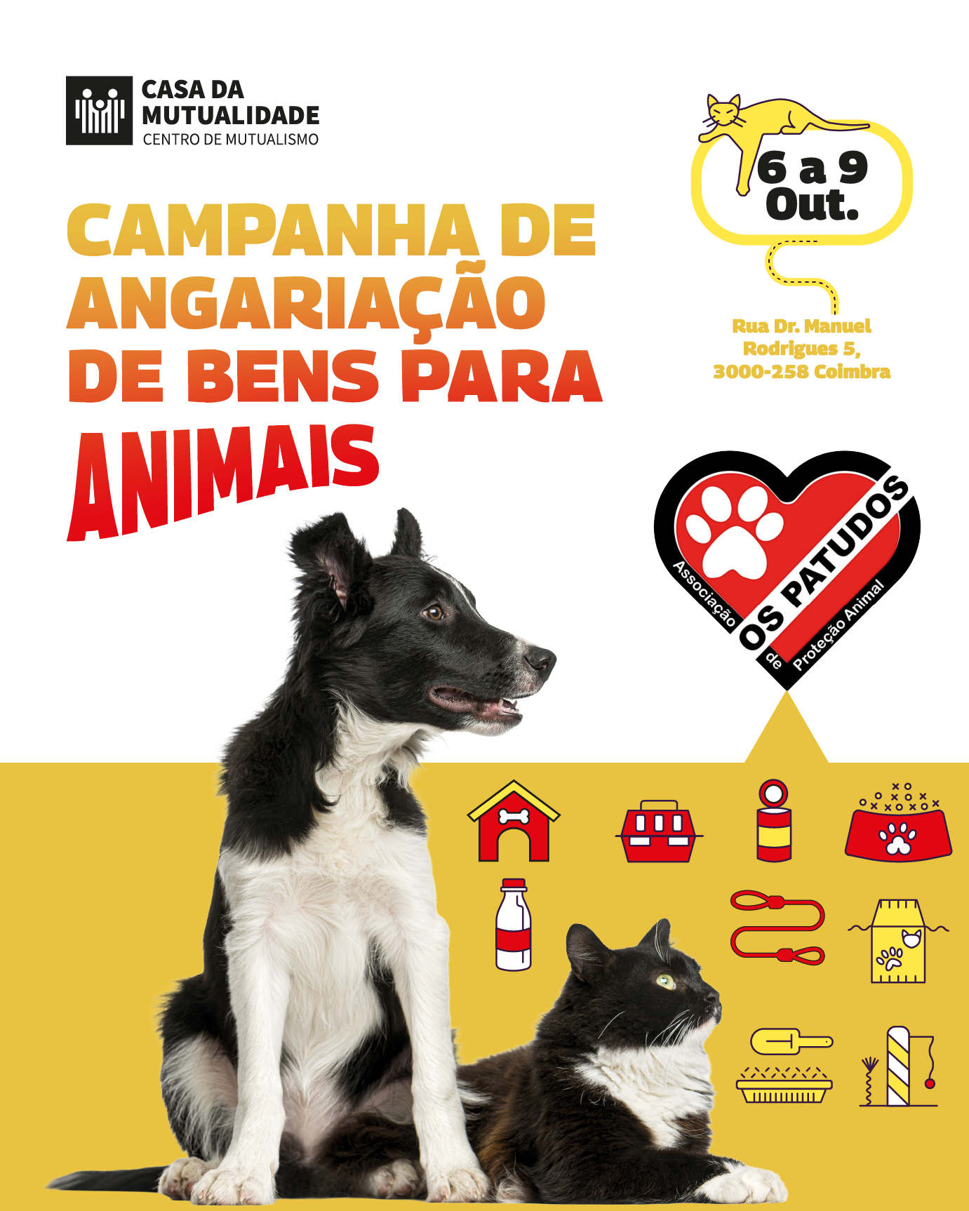 A Previdência Portuguesa promove campanha de angariação de bens para animais A Previdência Portuguesa promove campanha de angariação de bens para animais